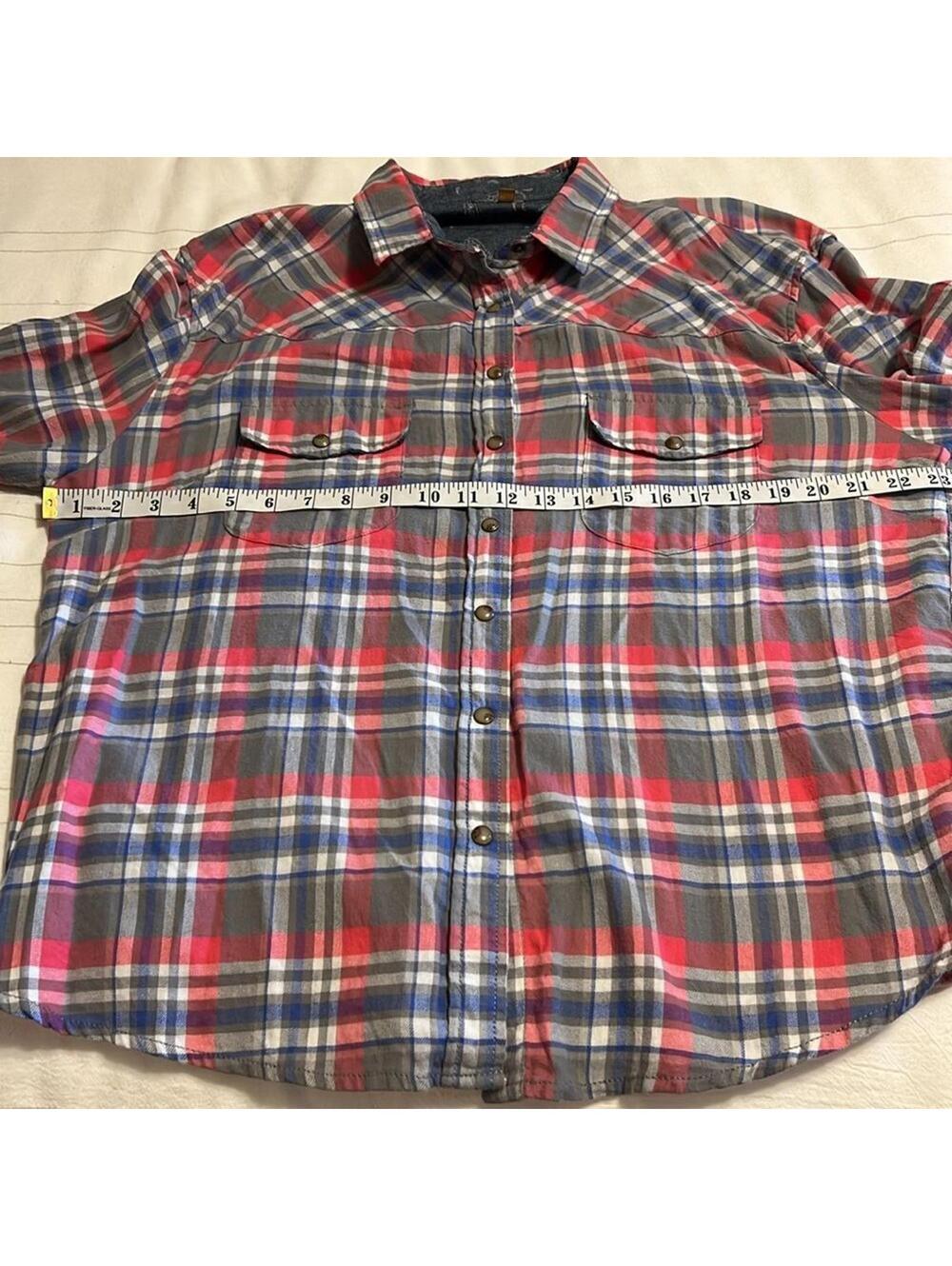 NWOT JACHS Girlfriend Lightweight Flannel Blouse Women's XXL Snap Front - Picture 8 of 8